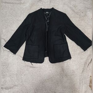 Old Navy Black Woven Raw Hem  Blazer - Size XL
